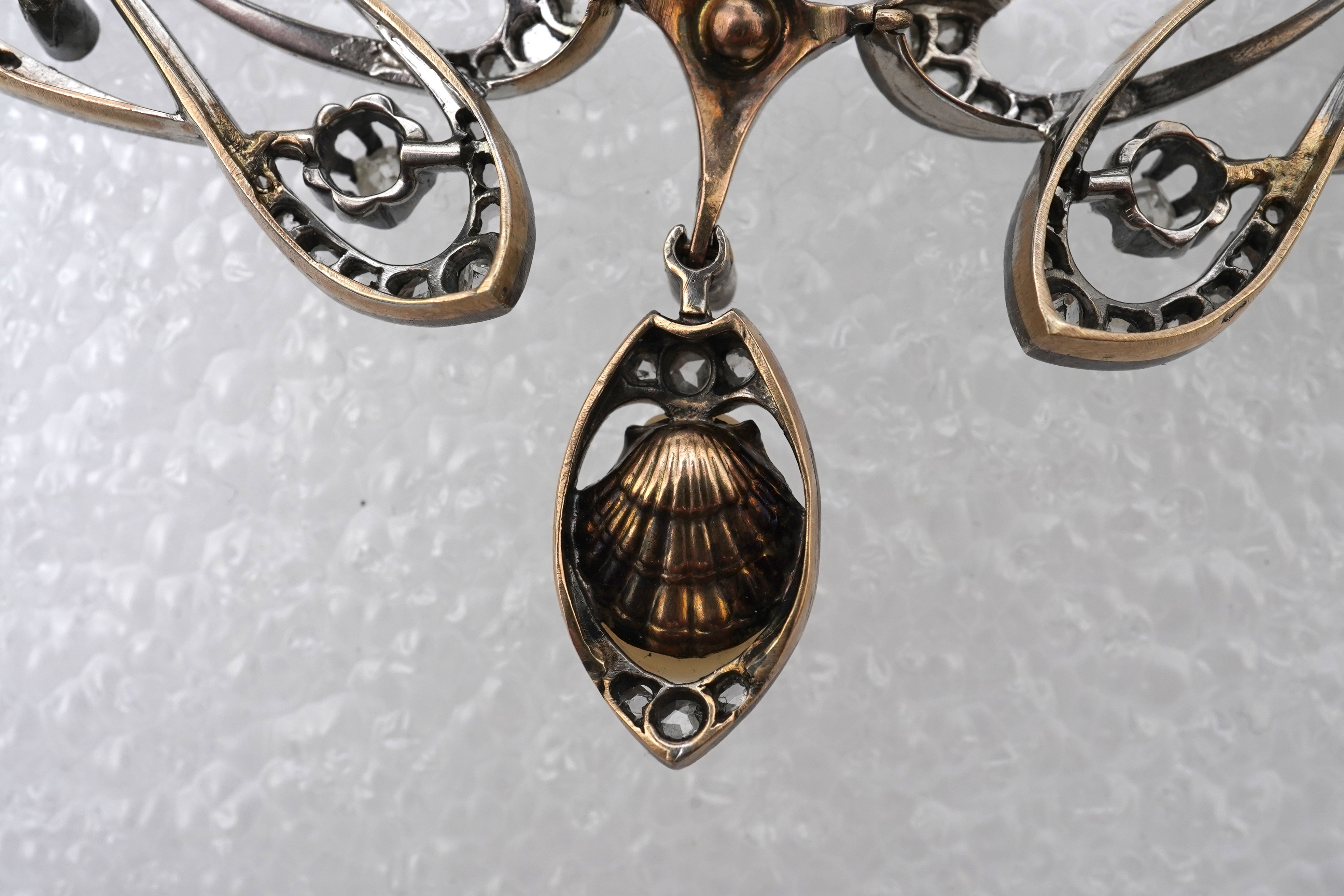 An Art Nouveau ruby, pearl and diamond necklace, France, early 20th century